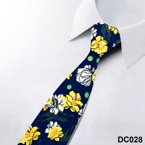 Elegante cravatta formale in cotone con stampa spazzolata