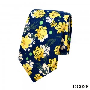 Stylish Brushed Printing Formal Cotton Tie