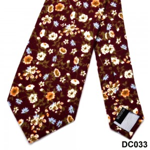 舒适花卉拉绒棉质休闲领带