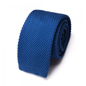 Ihlala Eguquguqukayo Eshintshashintshayo I-Ultra-Stylish Solid Knitted Polyester Necktie
