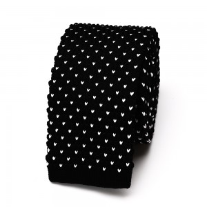 Soft Comfortable Elegant Slim Stylish Polka-Dot Knitted Tie