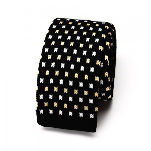 Soft Comfortable Elegant Slim Stylish Polka-Dot Knitted Tie