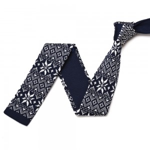 Stilvolle, bequeme, langlebige und vielseitige gestrickte Krawatte mit Blumenmuster