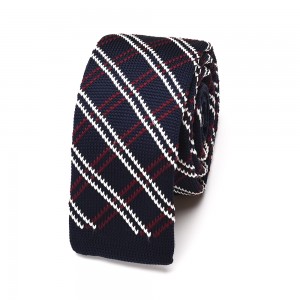 Vrhunska karirana pletena kravata svestranog elegantnog dizajna