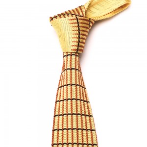 Universalus elegantiško dizaino aukščiausios kokybės languotas megztas kaklaraištis