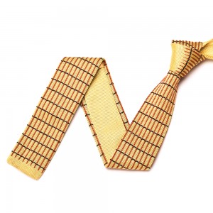 Ευέλικτη κομψή σχεδίαση Premium καρό πλεκτή γραβάτα