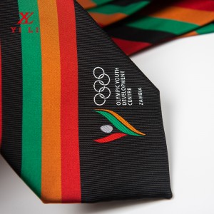 Түбәндә логотип белән тукылган полиэстер махсуслаштырылган логотип галстук