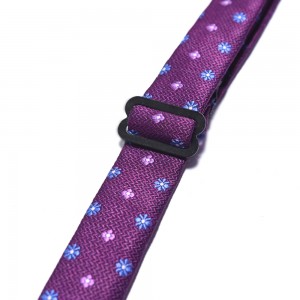 Zam Lag luam wholesale 100% Polyester Bow Tie Khoom Plig Teeb