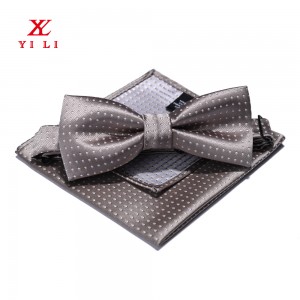 Woven Silk Mens Classic Dot Party Adjustable Wedding Bow Tie