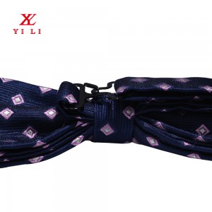 Hinabol nga Silk Mens Classic Dot Party Adjustable Wedding Bow Tie