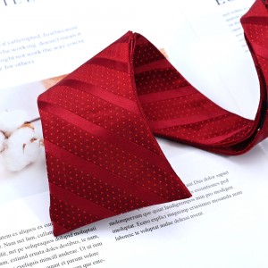 Striped Self Bow Tie for Men Silk Woven Bowtie Wedding Party