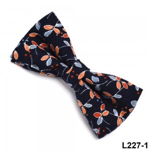 Trendy Flower Brushed Cotton Bow Tie for Casual, Party, and Wedding