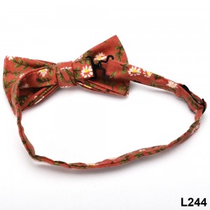 Trendy Flower Brushed Cotton Bow Tie para sa Casual, Party, at Wedding