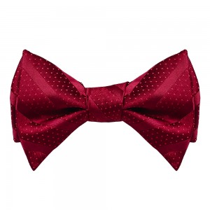 Silk Stripe Burgundy Self-Tie Bow Tie, Serivisy fivoriambe, B2B Sourcing, fonosana manokana - Sanda tsara indrindra