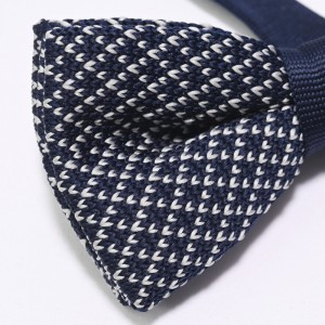 Kuunganishwa Pamba Bow Tie Mens Vintage Adjustable Kabla Amefungwa Knitted Woven Bowtie