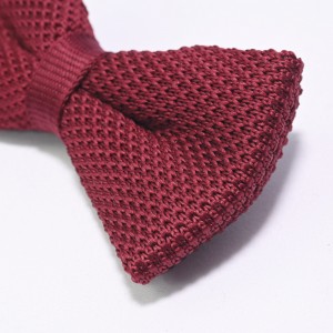 ربطة عنق من الصوف المحبوك للرجال عتيقة قابلة للتعديل وربطة عنق منسوجة مسبقًا قابلة للتعديل