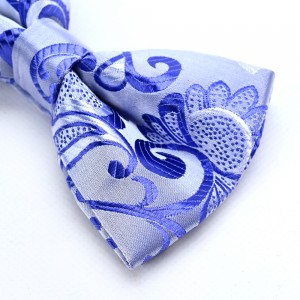 Mga Lalaki nga Silk Vest Tie Set nga Hinabol nga Paisley Floral Jacquard Necktie Bow Tie Classic Waistcoat Kasal