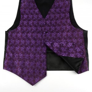 100% Silk Jacquard Vest Fabric Para sa Mens Waistcoat