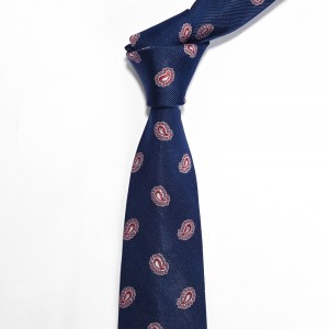 100% Real Mulbeery ပိုးထည် လက်လုပ် ယက် Paisley Floral Tie