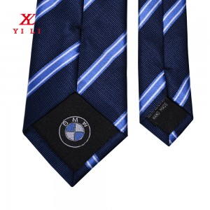 Cravată cu logo personalizat din poliester țesut cu logo în partea de jos