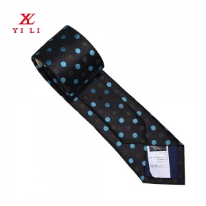 Klasyczny żakardowy jedwabny krawat w kropki dla mężczyzn