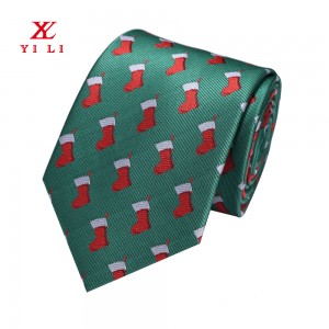 Фестивальдің полиэфирлі Рождестволық галстуктары Рудольф Санта шыршасының дизайны
