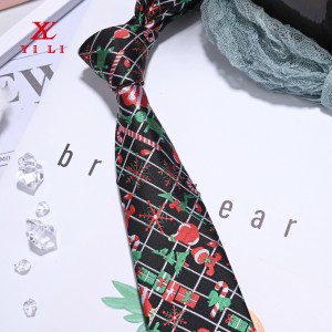 Silk Christmas Ties For Men Holiday Season Party Necktie Mens Novelty Fun Tie