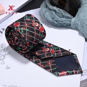 Corbatas navideñas de seda para hombre, corbata divertida para fiesta de temporada navideña