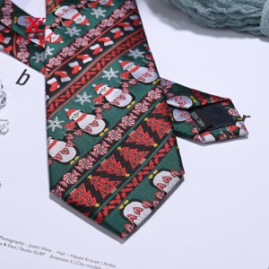 Silk Christmas Tie Para sa mga Lalaki Holiday Season Party Necktie Mens Novelty Fun Tie
