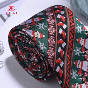 Kravatë mëndafshi të Krishtlindjeve për meshkuj Kravatë për festa të sezonit të festave Kravatë për meshkuj Risi argëtuese