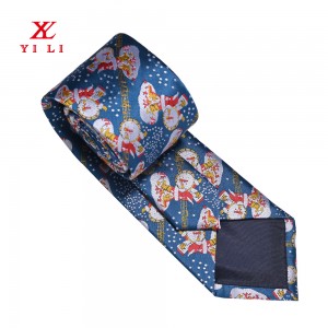 Selyem karácsonyi nyakkendő férfiaknak Ünnepi szezon parti nyakkendő férfi újdonság szórakoztató nyakkendő