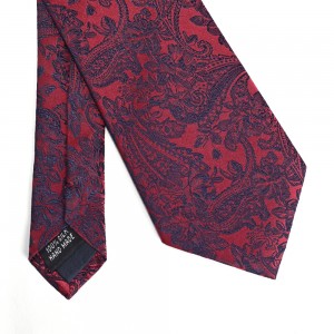 Cravate florale Paisley tissée à la main en soie Mulbeery 100 % véritable