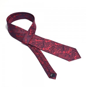 100% Real Mulbeery Silk Silk Wopangidwa Pamanja Paisley Floral Tie