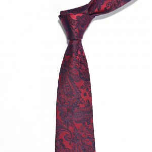 100% Real Mulbeery Silk Silk Wopangidwa Pamanja Paisley Floral Tie