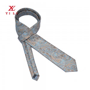 领带制造厂 OEM 手工制作廉价涤纶佩斯利领带