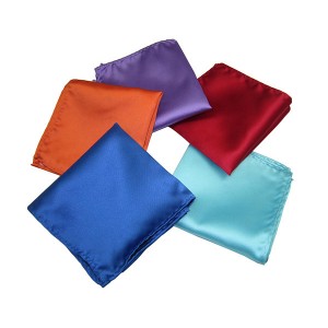 Tie Manufacture Best Selling Dyed 100% Polyester Pocket Square