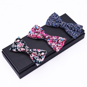 100% Cotton printed Bow Ties Bagong Arrival Colorful Floral Pattern Para sa Mga Lalaki