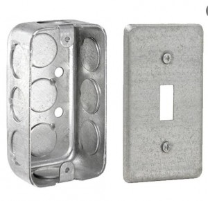 54151-1/2&3/4 Outlet Box, Octagon, Drawn Construction, 4-Inch Diameter by 1-1/2-Inch Depth, Galvanized