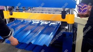 Trapezoid Roof sheet forming machine PPGI Coils Color for Roofing