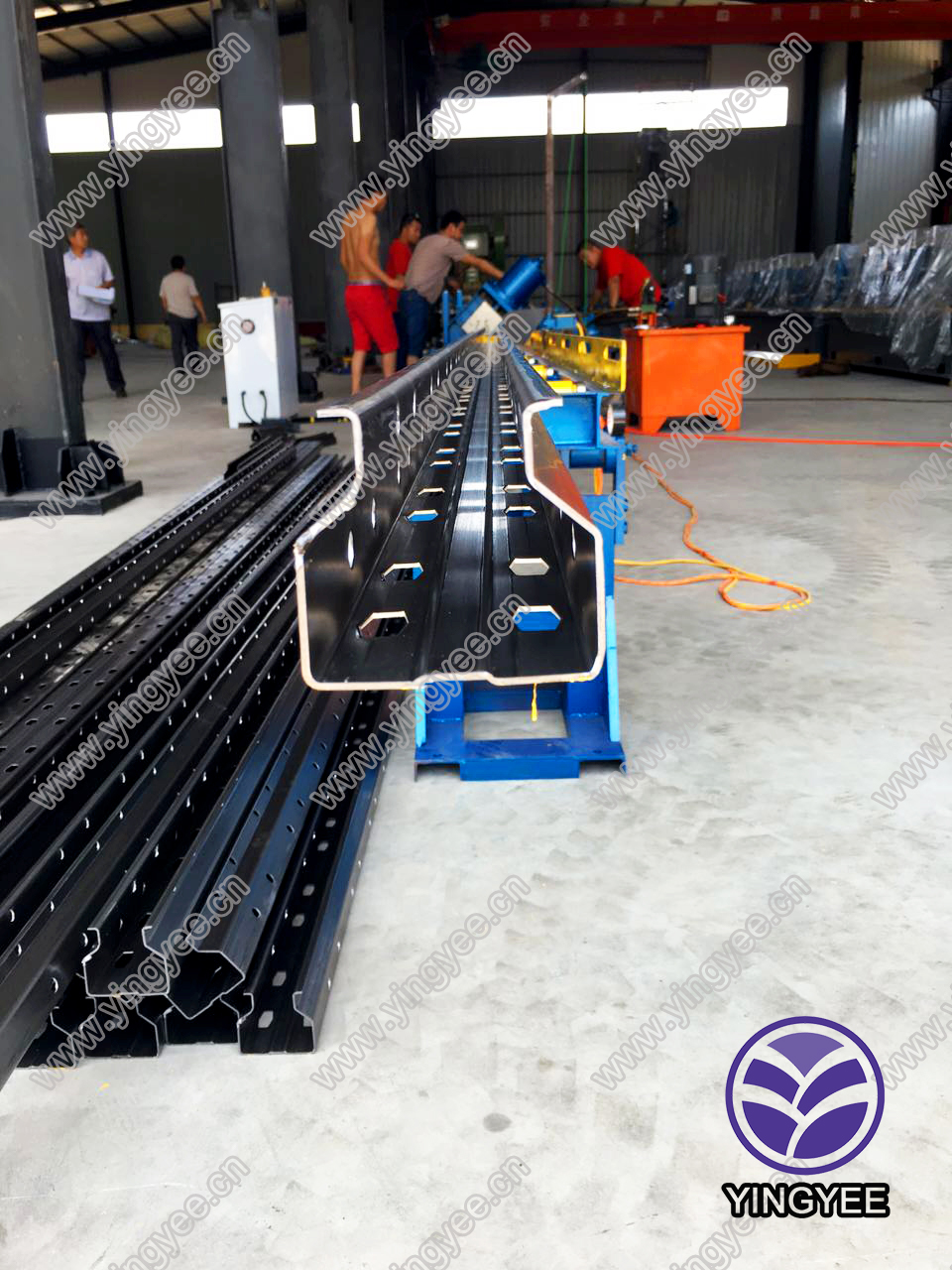 Bottom price Standing Seam Profile Forming Machine - Storage shelf upright pillar roll forming machine – Yingyee