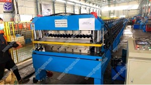 Double layer roof sheet forming machine