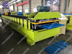Trapezoid roof sheet forming machine