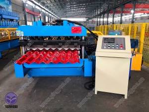 Glazed Tile Roof Panel Machine with gear box