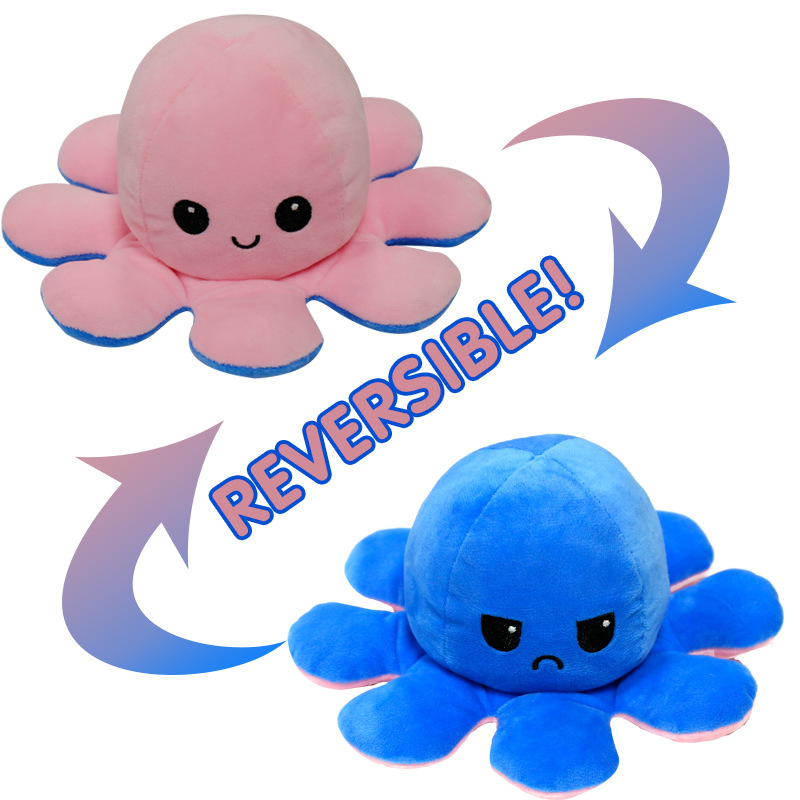 Plush Toy Revise Octopus Two-sided Flip Doll Different Colors New Creative Featured Image