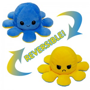 Plush Toy Revise Octopus Two-sided Flip Doll Different Colors New Creative