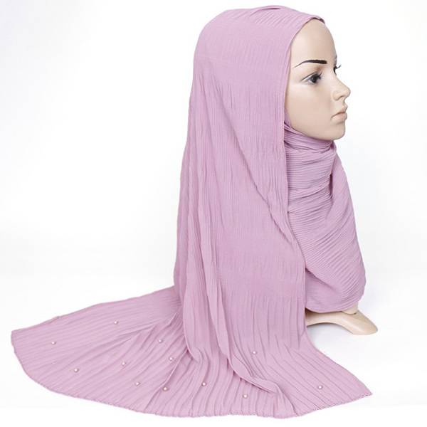 `Headscarf Muslim Arab Pleated  Chiffon Hijab Scarves Shawls Plain