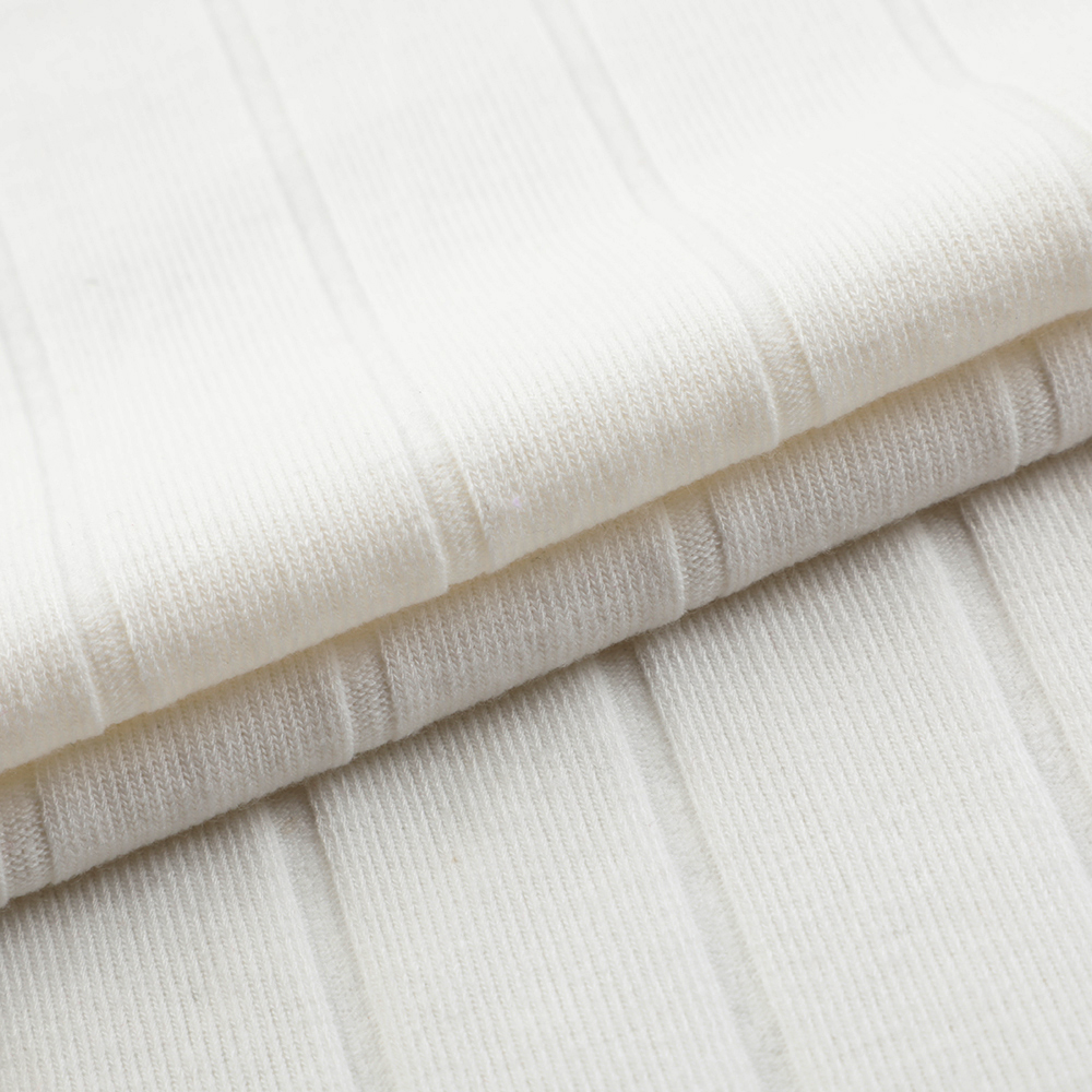 China wholesale Cotton Rib Knit Fabric Manufacturers –  32S Polyester Rayon Spandex 25*4 Rib Fabric for Shirts – Yinsai
