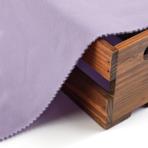 Cheap price purple color 100%polyester towel cloth with brushed back side interlock fleece fabric