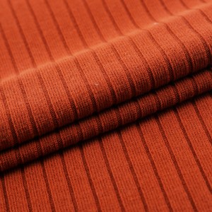 TCR rib recycled knitted spandex stretch fabric