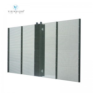Outdoor Glass Window Wall Mesh P2.8 Transparent LED Screen without Beam